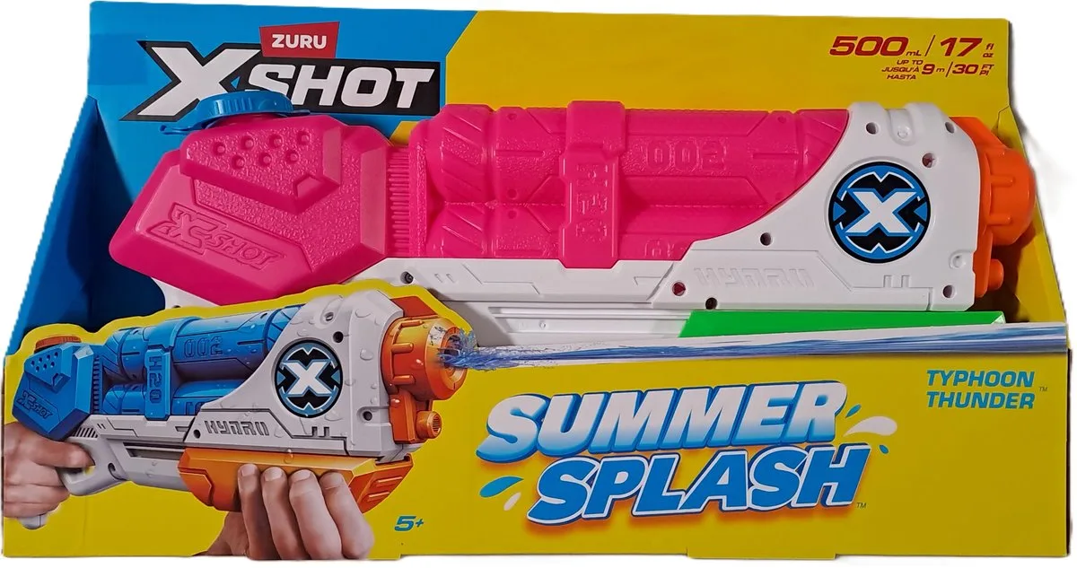Xshot Waterpistool Blaster Typhoon Thunder von ZURU in Rosa – Produktfoto