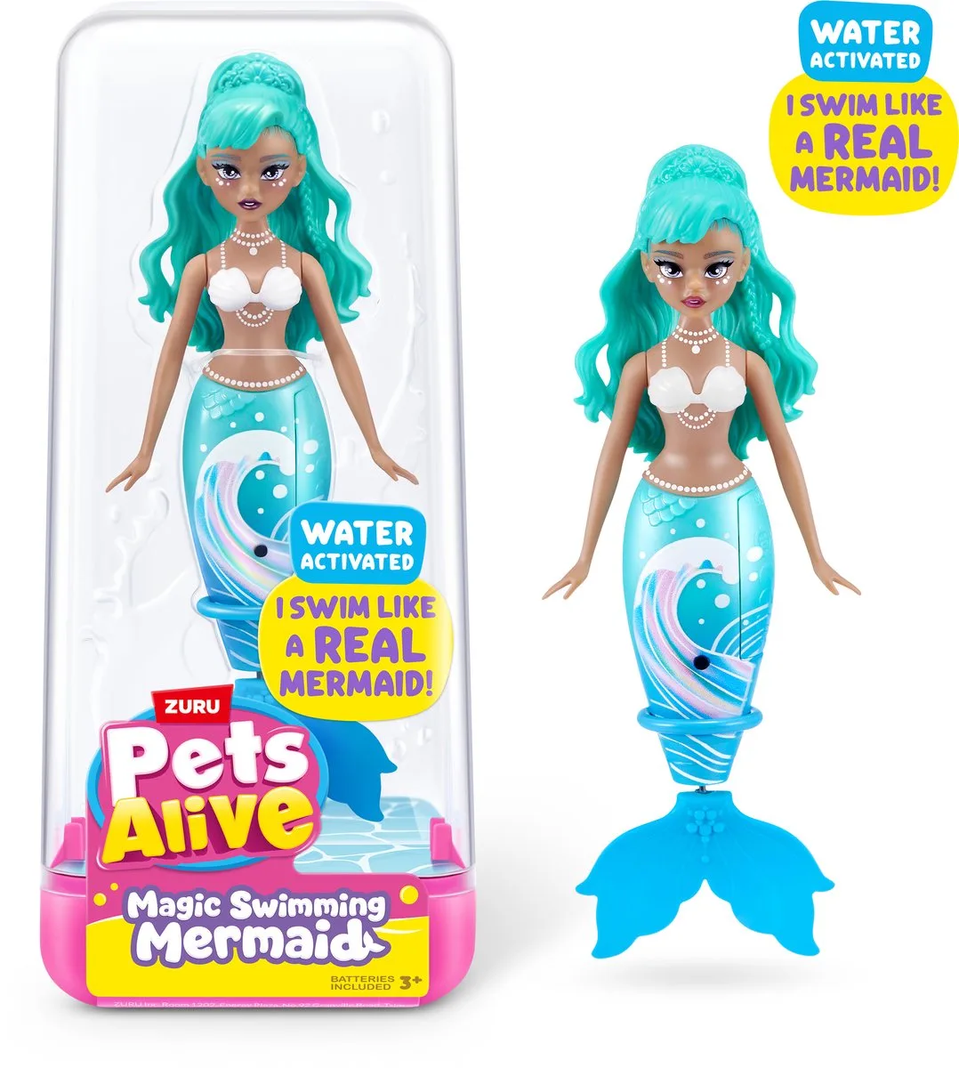 zeemeermin speelgoed Pets Alive Zwemmende Zeemeermin waterpret. de ZURU en Multicolore – photo du produit
