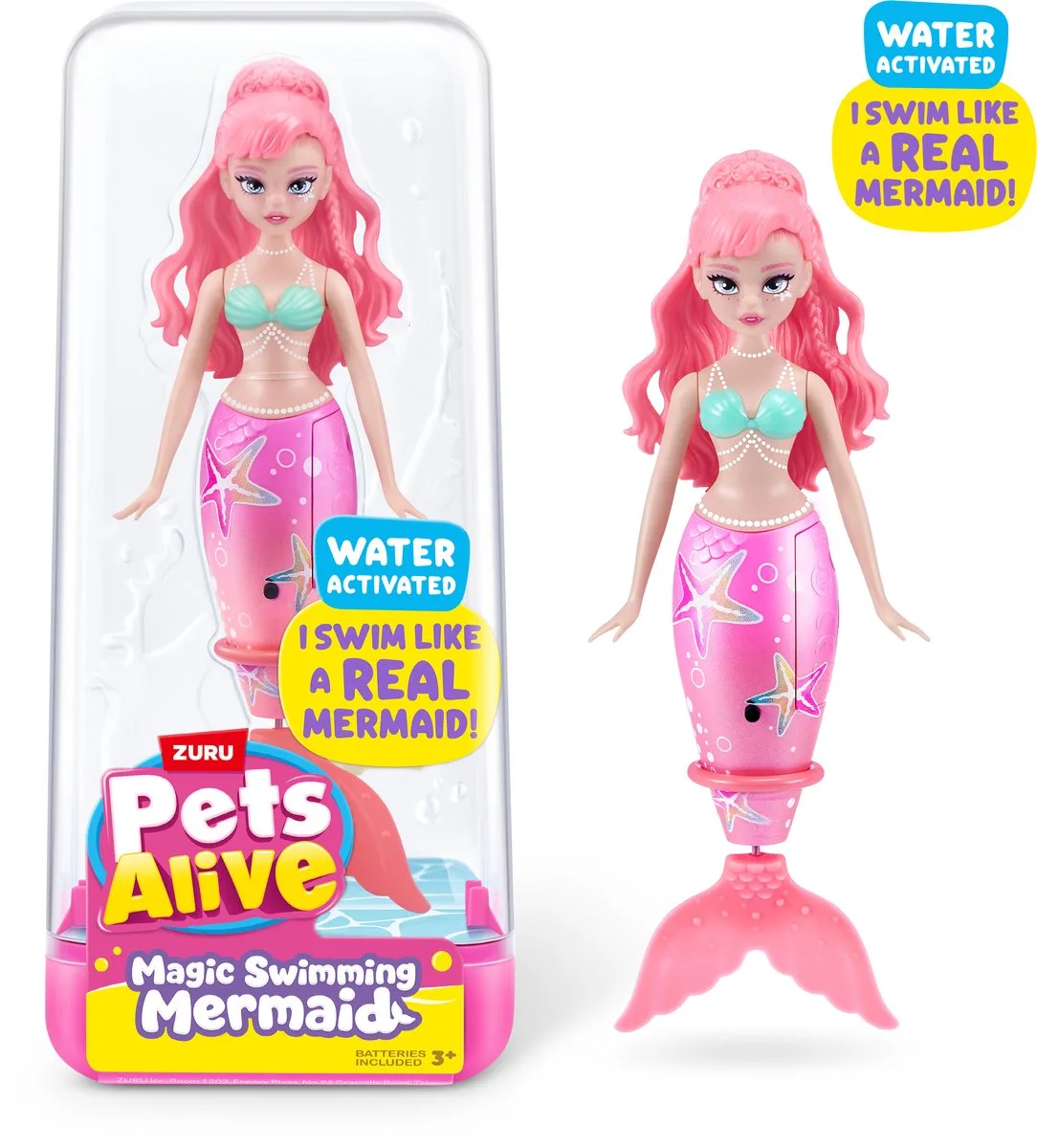 zeemeermin speelgoed Pets Alive Zwemmende Zeemeermin waterpret. de ZURU en Multicolore – photo du produit