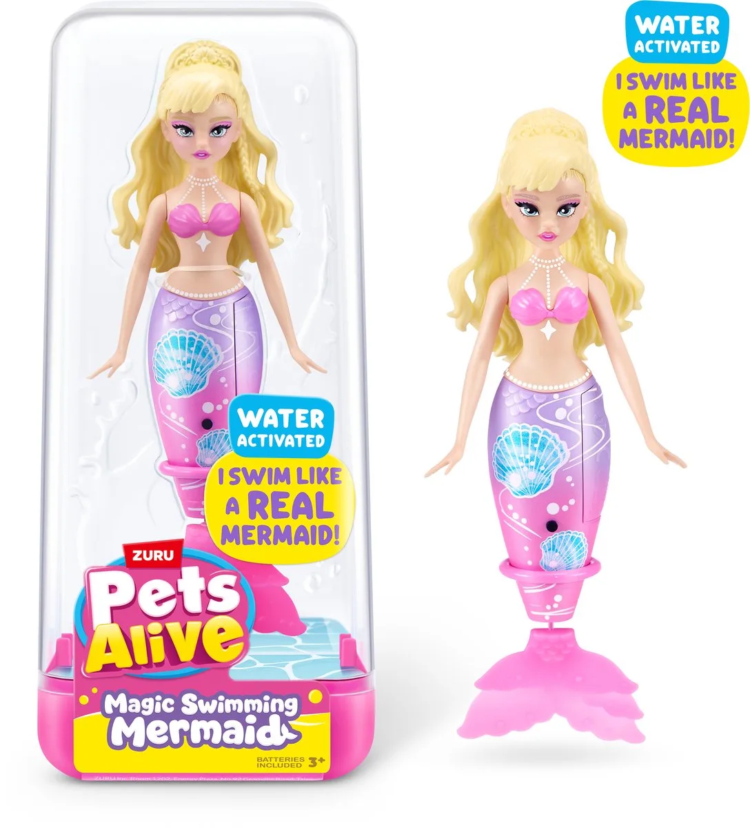 zeemeermin speelgoed Pets Alive Zwemmende Zeemeermin waterpret. de ZURU en Multicolore – photo du produit